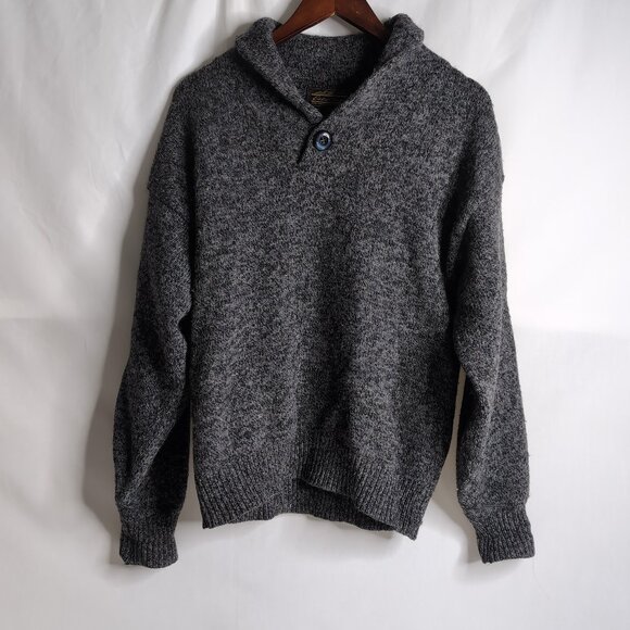 Vintage Eddie Bauer 1980s Unisex Grey Wool Sweater, Men S / Women L - Picture 1 of 6